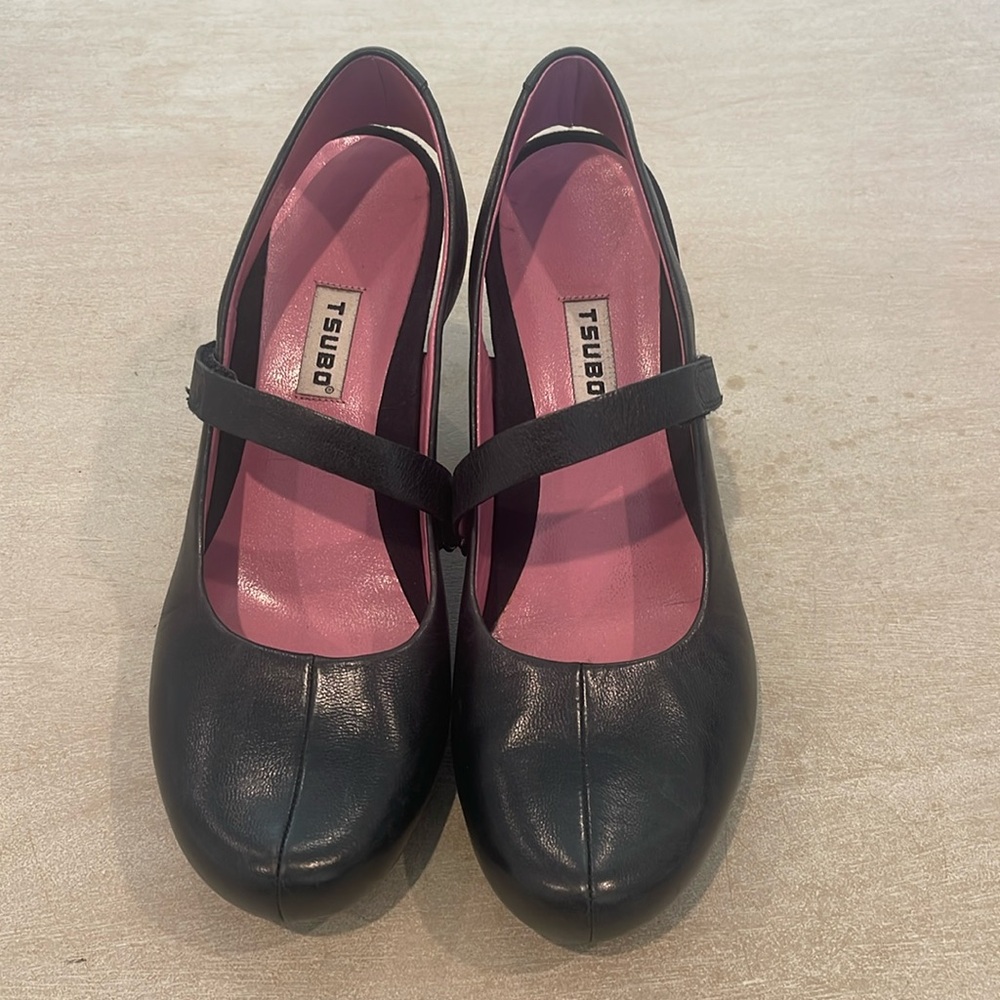 Tsubo Mary Jane Style Sling Backs Leather Size 9
